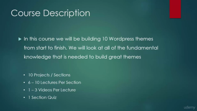 Learn To Create WordPress Themes By Building 10 Projects – Screenshot 1