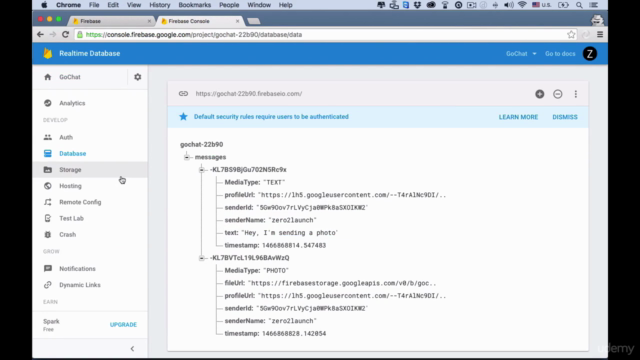 Professional iOS Chat App with Social Login using Firebase 3 – Screenshot 2
