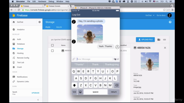 Professional iOS Chat App with Social Login using Firebase 3 – Screenshot 3