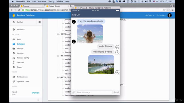 Professional iOS Chat App with Social Login using Firebase 3 – Screenshot 4