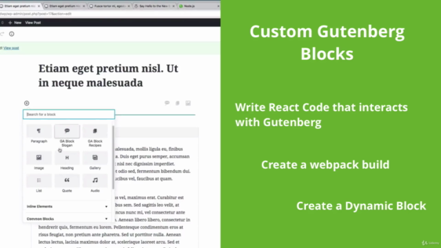 Advanced WordPress Gutenberg Blocks, Post Types & Taxonomies – Screenshot 4