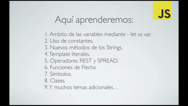 JavaScript: ECMAScript 6 y todos sus detalles – Screenshot 1