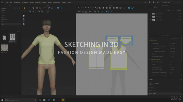 Fashion Design: Sketch in 3D using Marvelous Designer - Screenshot_02
