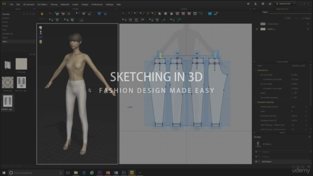 Fashion Design: Sketch in 3D using Marvelous Designer - Screenshot_03