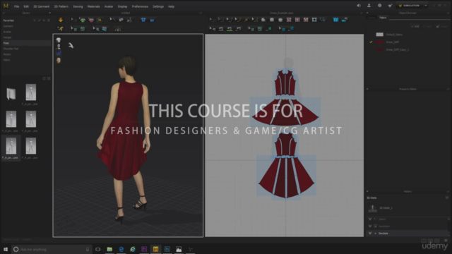 Fashion Design: Sketch in 3D using Marvelous Designer - Screenshot_04