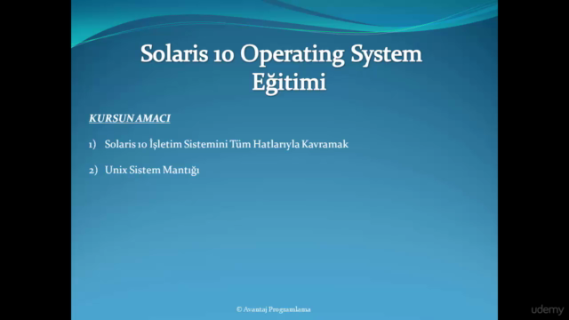 UNIX İşletim Sistemi Eğitimi – Screenshot 1