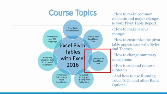 Excel Pivot Tables with Excel 2016: From Basic to PowerPivot – Screenshot 3