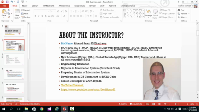 Learn SQL Query using MS Sql Server [Arabic] – Screenshot 1