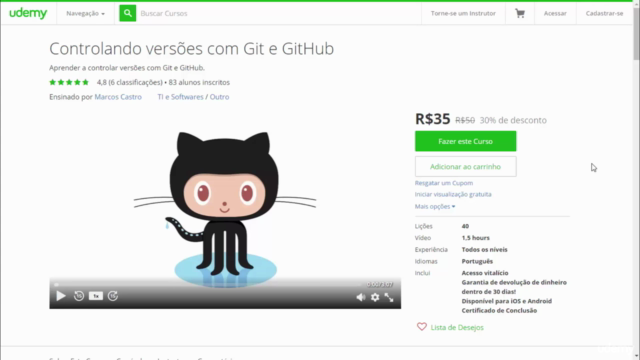 Controlando versões com Git e GitHub – Screenshot 1