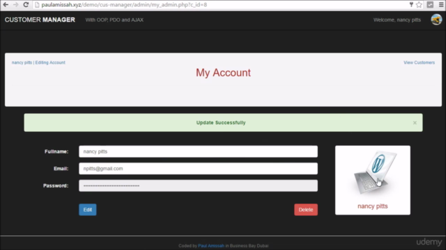 Building Database Web App PHP | OOP | PDO | AJAX | MySQL – Screenshot 3