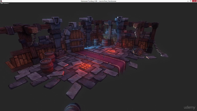 Model and Texture a Stylized Dungeon for Games – Screenshot 2