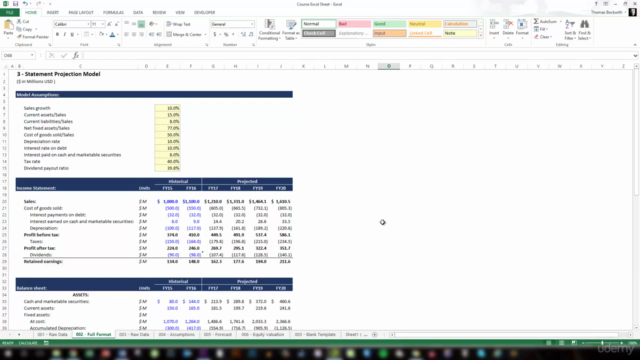 Financial Modeling - Build Your Own 3 Statement Projection - Screenshot_02