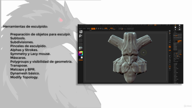 Esculpido Orgánico Digital con ZBrush – Screenshot 1
