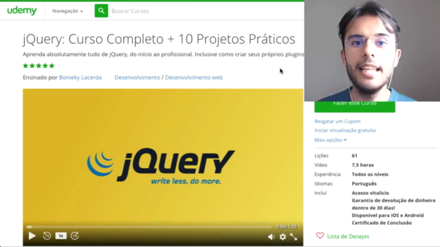 Curso Completo de jQuery + 10 Projetos Práticos – Screenshot 4