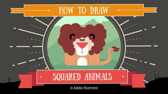 Adobe Illustrator: How to Draw Squared Animals Icons – Screenshot 3