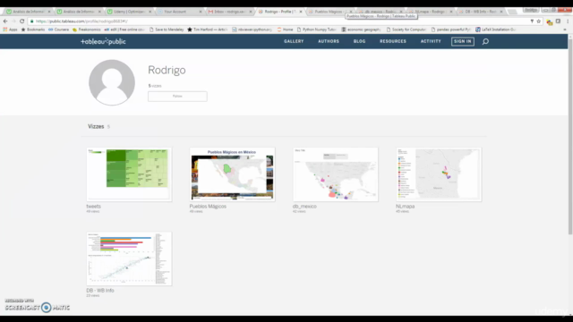 Análisis de Información con Tableau – Screenshot 1