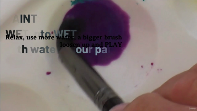 Watercolour WET into WET loosen up, paint FOXGLOVES boldly. – Screenshot 1