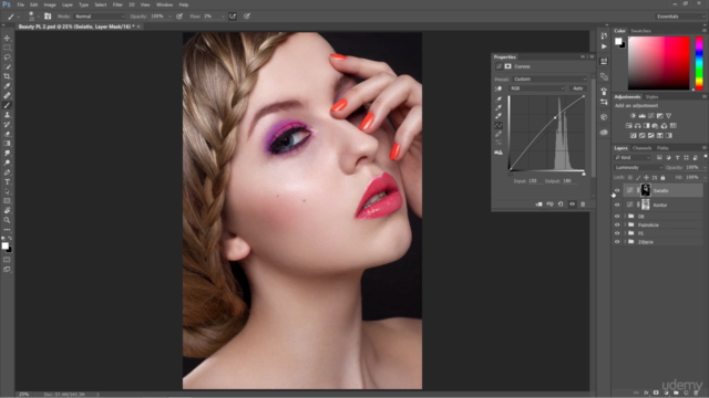 Photoshop CC: Profesjonalny Retusz Beauty – Screenshot 4