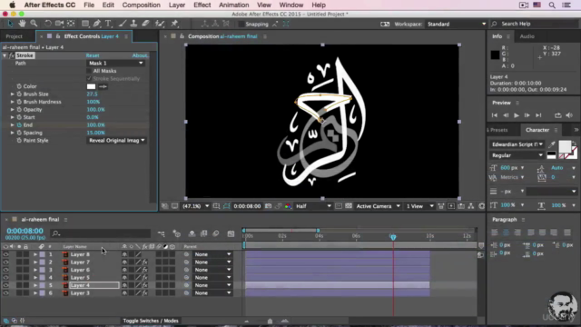 Learn Calligraphy and Handwriting Animation wz After Effects – Screenshot 3
