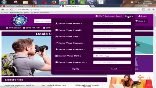 Responsive E Commerce Website Designing Without Bootstrap – Screenshot 1