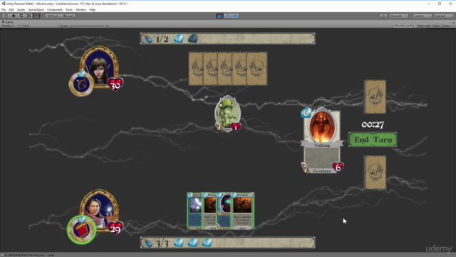 Learn To Code Trading Card Game Battle System With Unity 3D – Screenshot 2