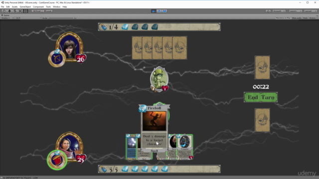 Learn To Code Trading Card Game Battle System With Unity 3D – Screenshot 4