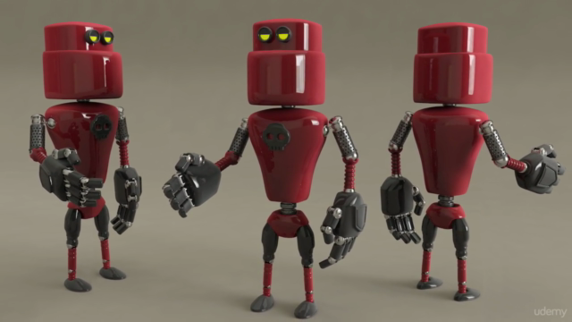 3D Character Creation in Cinema 4D: Modeling a 3D Robot – Screenshot 4