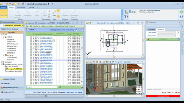 EDIFICIUS: modelado BIM con renderizado en tiempo real – Screenshot 1