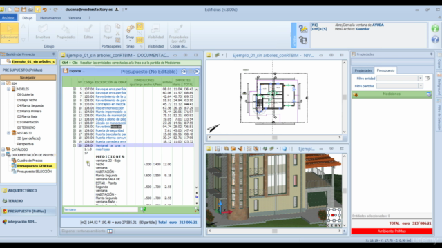 EDIFICIUS: modelado BIM con renderizado en tiempo real – Screenshot 2