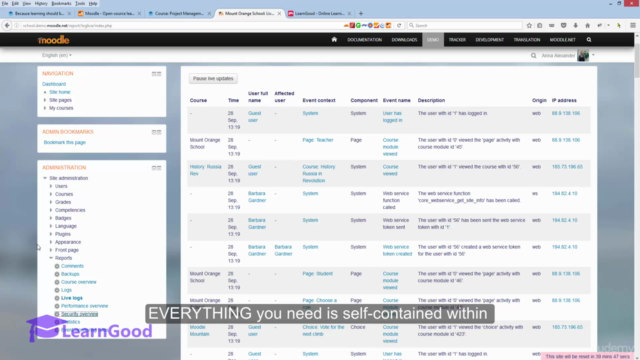 Moodle 3.0x Administration Tutorial: ADVANCED COURSE – Screenshot 3