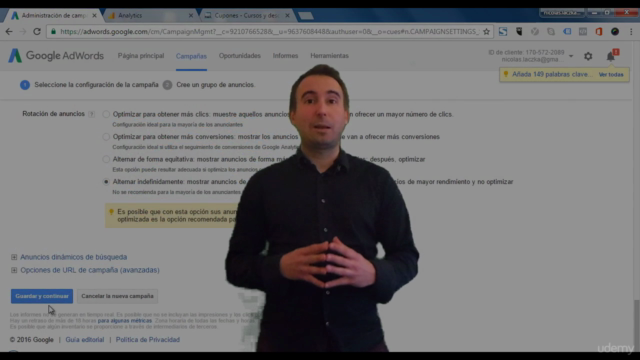Google Adwords, Curso completo con Profesor Certificado – Screenshot 3